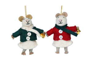 Happy mouse sister ornament