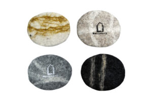 Felt stone coaster